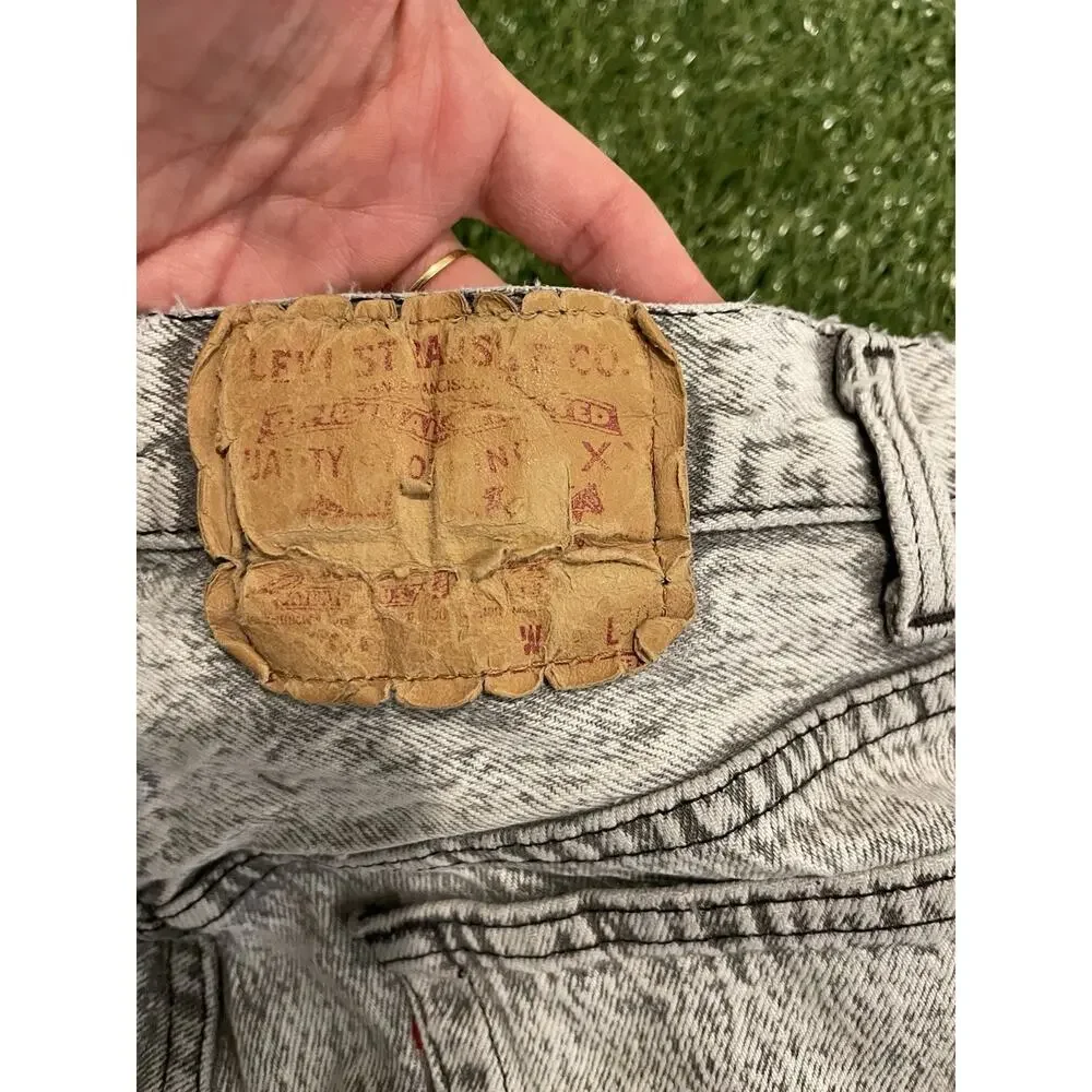 Vintage October 1988 Levi's 501-0655 Acid Wash Gray Denim Jeans Made inUSA 32x30